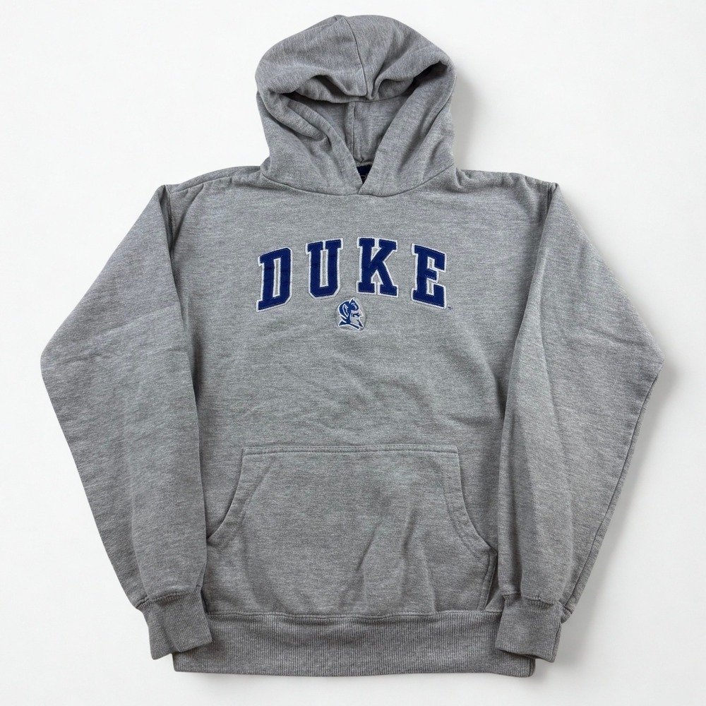 Duke Hoodie Womens XS/S Gray Blue Devils NCAA Pullover Sweatshirt‎ Old Varsity